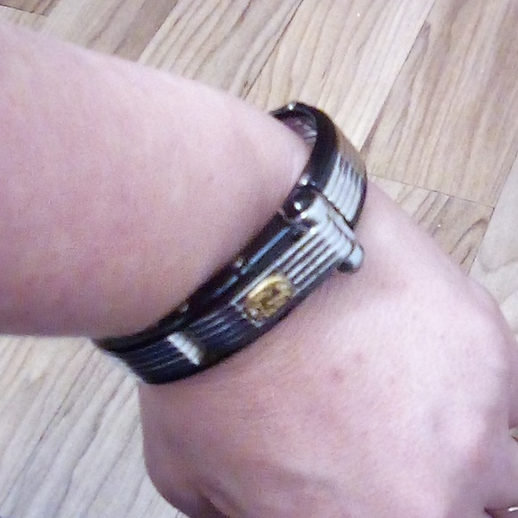 Sauro mens bracelet 18 kt gold plated with diamonds great condition - Picture 9 of 10